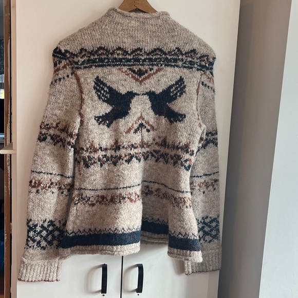 Anthropologie x Pilcro Long-Sleeve Mock-Neck Bird Sweater Size XS NWT - Picture 7 of 15